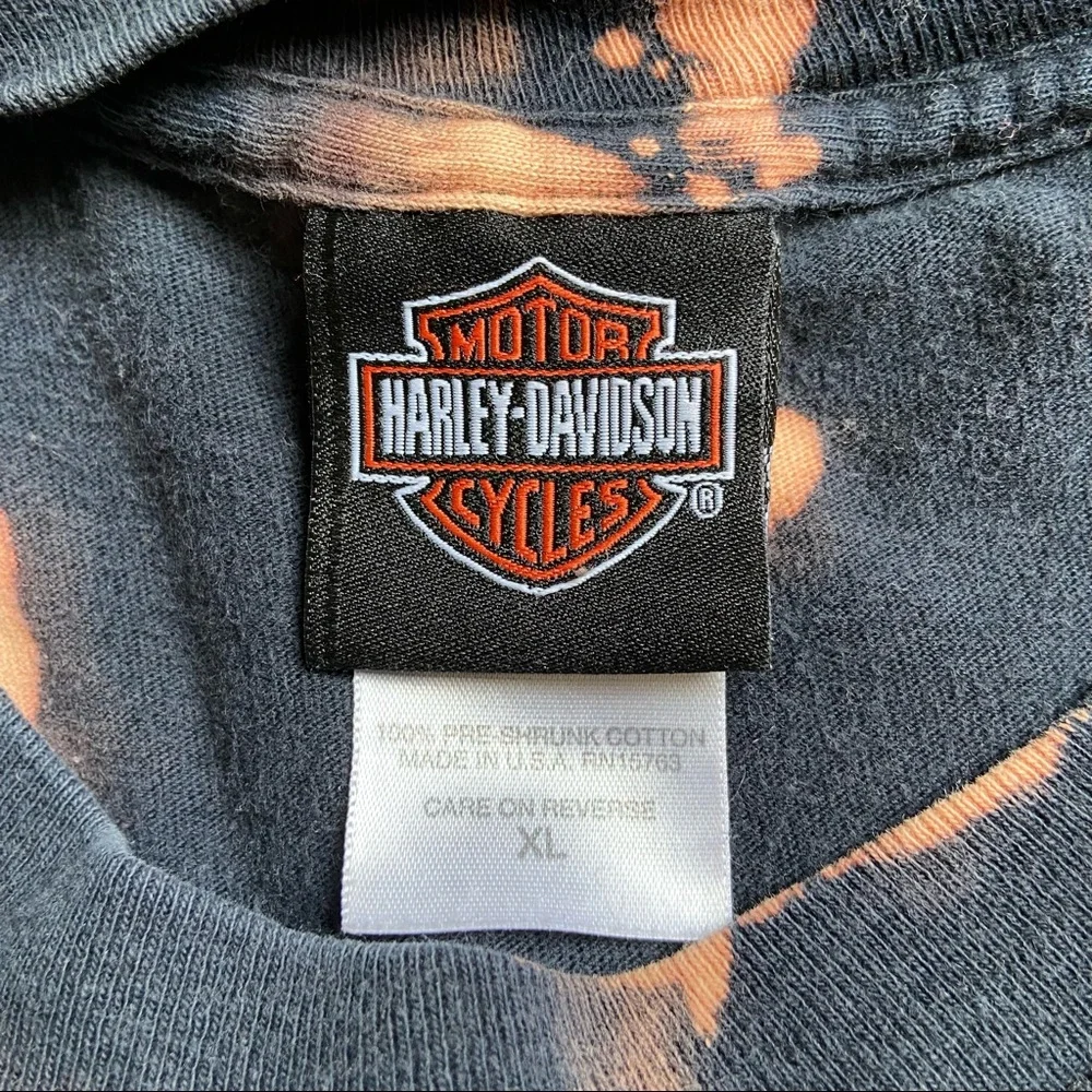 Vintage 90s Harley-Davidson Bleach Dyed Tee - Picture 9 of 9